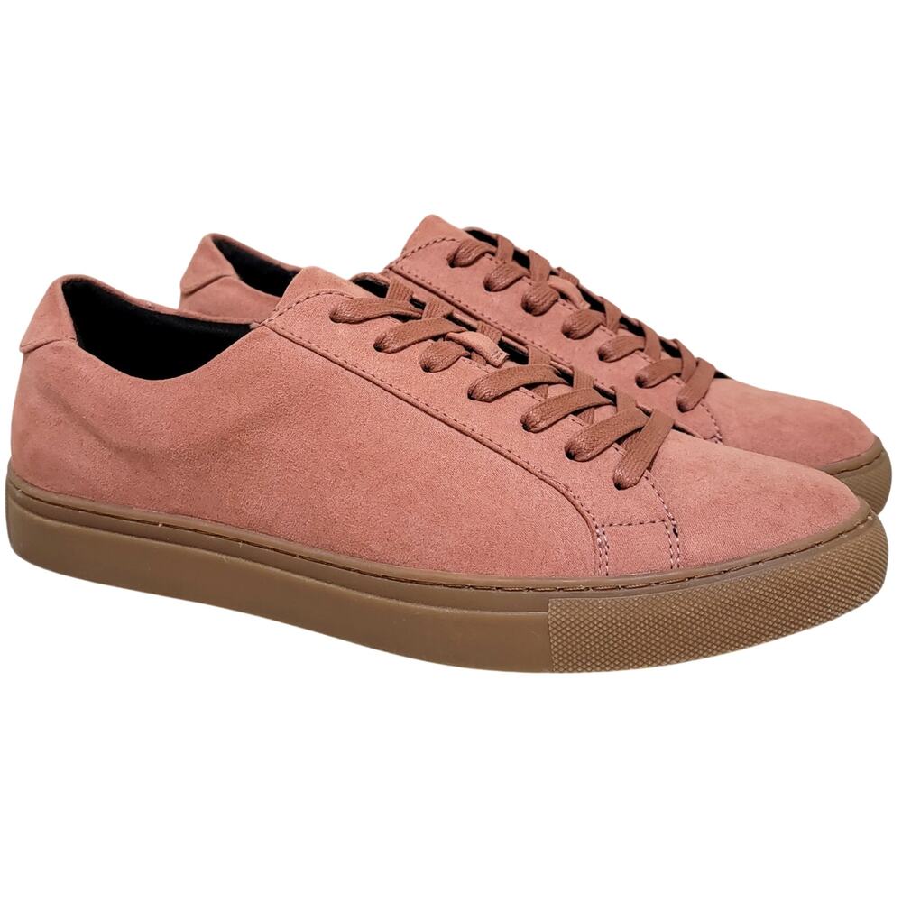Alfani Men Grayson Low Top Lace Up Sneakers Size US 9M Light Red Faux Suede
